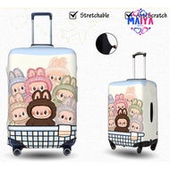 Labubu Luggage Cover Elastic Spandex Fabric Luggage Cover 18 20 22 24 26 28 30 32 inches KLBQ