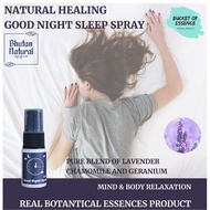 Bhutan Lavender Air Pillow Mist Linen Good Night Deep Sleep Insomnia Calming Spray 1 x 10mL