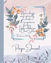 Bible Verse Payer Journal: 1 Thessalonians 5:16-18 Christian Writing Book | 110 Ruled Lined Black an