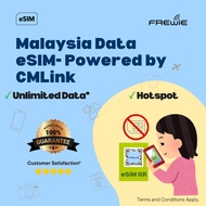 Unlimited Malaysia eSIM 500MB/1GB/2GB/3GB Daily for 1-10 Days Data Roaming | QR Code via Email - By 