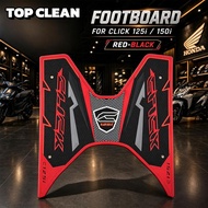 TOP CLEAN Solid Rubber Matting Floor Footboard Mat for Honda Click 125i 150i V1 V2 V3 V4