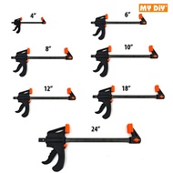 DIY Online4u - Woodworking F Clamp Quick Release Wood Working Bar F Clamp Size 4”, 6”, 8”, 10”, 12”,