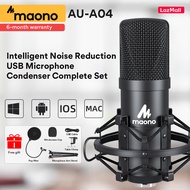 MAONO-AU-A04 ไมค์อัดเสียง ไมค์โครโฟน พร้อมขาตั้ง และอุปกรณ์เสริม USB 192 kHz/24bit A04 One
