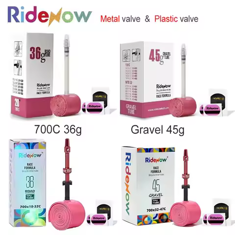 Bike 700c Gravel RideNow 700c Tpu Inner Tube 700Cx18-32C/32-47C Road Gravel Bike Plastic Valve & Rem