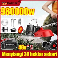 Daya tahan baterai 24 jam BOPUXI  Mesin Potong Rumput Elektrik Baterai litium isi ulang 2x48V 10 sel