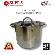 SUPRA 30cm Stainless Steel 20 Qt Sus 430 Stock Pot Horekaru