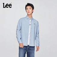 Lee(ลี) | เสื้อเชิ้ตแขนยาวชาย คอปกโลโก้เล็ก สไตล์เรียบง่าย