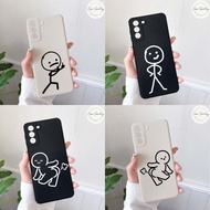 Softcase Aesthetic Trendy Cute Couple Stickman for Redmi 5A 6 6A 7 8 8A 9 9A 9C 9T Note 5A 5 7 8 9 1