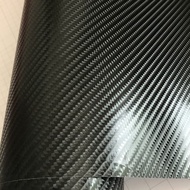 6D Real Carbon look Shiny Carbon Fiber Pattern Film Wrap Decal Car Sticker Sheet