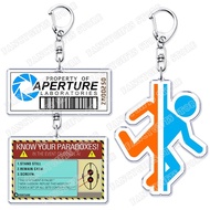 Popular Video Game Keychains for Accessories Bag Glados Aperture Laboratories Science Keyrings Jewel