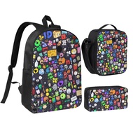 Bfdi 3 Pcs School Bag Set with Thermal Insulated Lunch Tote Purse Pencil Case