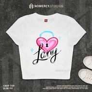 KATUN NORACY.STUDIOS - CROP TOP LANY HEART KEY | ROCK MUSIC METAL BAND | GRUNGE CROPTOP WHITE SKENA 