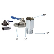 1/2" X 1/4" VALVE FOR FILTER R.O WATER FILTER JOINT ADAPTOR VALVE, 2 IN 1 SINK TAP AND WATER FILTER 