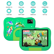 Kids Tablet,10.1inch Android 14 Tablet For Kids With A523 Octa-Core 2.0GHz, 4GB RAM+128GB ROM,Wifi 2