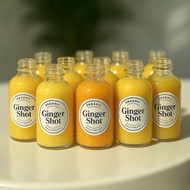 Combo 50/100c 30ml/50ml glass bottle for ginger shot, transparent body material, luxurious black pla
