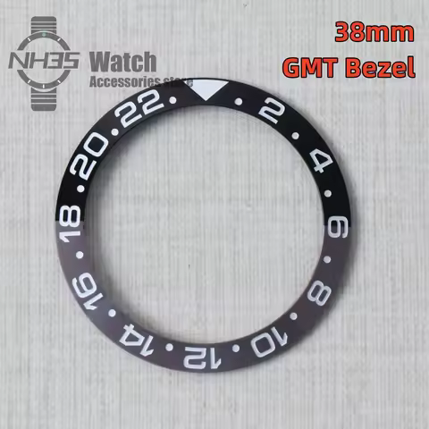 NH35 Watch Bezel Insert 38mm Ceramic Black Grey Bezel New Design Aluminium For Seiko Case NH35 NH34 