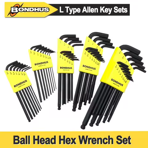 Bondhus Inch Ball Head Hex Wrench Set L Type Allen Key Sets Screwdriver Bicycle Repair Tool 10932|10