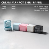Cream Jar Pot 5gr / 5 gram Pastel PP - Wadah Kosmetik Skincare Mini Travel Size