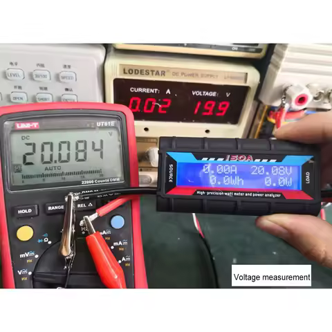 200A LCD Digital High-precision Amp Watt Meter RC Battery Solar Power Analyser Accurate Watt Meter F