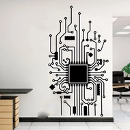 Large Circuit Board Vertical Geek Wall Sticker Office Computer Engineer CPU Technology IT Hacker Wal