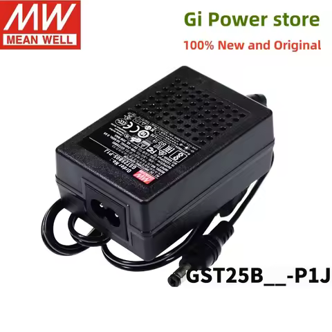 GST25B 25W MW AC-DC Adaptor GST25B05-P1J GST25B07-P1J GST25B09-P1J GST25B12-P1J GST25B15/18/28-P1J G