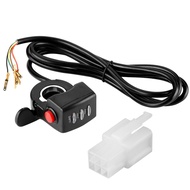 24V 36V 48V E-Bike Throttle with Battery Display & Light Switch - Electric Scooter Accelerator Acces