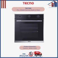 Tecno TBO7006 (Black) 6 Multi-Function Upsized Capacity Electric Built-in Oven