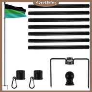 Flag Pole Stainless Steel Ground Flag Pole Weather Resistant Flag Pole Holder Rotating Outdoor Flag 