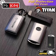 【Mr.Key】Titanium Gray Key Cover Case Shell Fob For Mazda 3 Alexa CX4 CX5 CX-5 CX8 CX-30 CX30 2019 2020 Protector Accessories