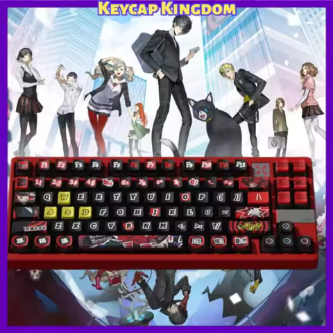 Persona Themed Anime Keycaps Mechanical Keyboard OEM Profile PBT Custom Keycaps PC Gaming Keyboard A