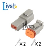 <INT>1 Set Deutsch DT Connector DT06-2S/DT04-2P 2P 3P 4P 6P 8P 12Pin Straw Al Plug For Car Motor Wit