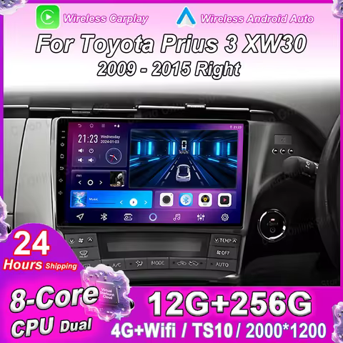 Android Car For Toyota Prius 3 XW30 2009 - 2015 Right Hand Driver Auto Radio Stereo Multimidia Playe