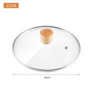 22/24/26/28/30cm Pan Lids Reinforced Glass Lid Cookware Pot Pan Cover Visible Wok Lid Household Frying Pan Lid Cookware Parts