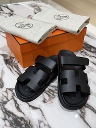 Hermes Chypre Noir sandal 全黑 男女 二舅鞋 拖鞋