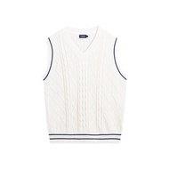 CARNIVAL CNVKN001OF CABLE KNIT VEST OFFWHITE