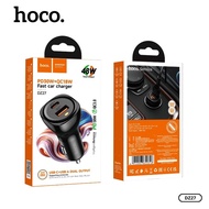 Authentic 1 Fast Delivery 1 Year hoco DZ27 2-Port USB-A/USB-C Car Charger Heat-Resistant Maximum Pow
