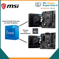 Intel i5-11400 11th Gen Processor w/ UHD Graphics + MSI H510M-A PRO mATX / MSI B560M-PRO VDH WIFI