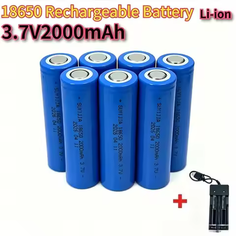 18650 2000mAh 3.7V Battery ICR18650 Rechargeable Lithium-ion Battery Suitable for Flashlight Power B