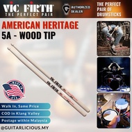 Vic Firth Heritage Drumsticks - Wood Tip ( 5A / 7A)