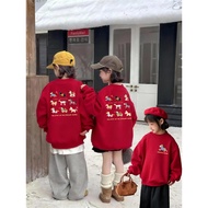 Costume Sweatshirt Family Party Parent-Child Costume Red Costume Outing Group