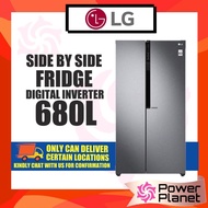 LG Refrigerator GCB247KQDV 680L Mega Capacity Side by Side Fridge GC-B247KQDV inverter Refrigerator / Peti Sejuk / 冰箱