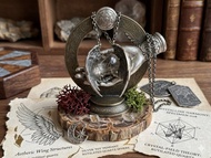 黑銀鈦天使之翼銀項鍊