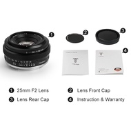 NiYi Focus | TTArtisan 25mm F2 APS-C Frame Manual Focus Prime Lens for Sony E A6000 A6400 Fuji XT30