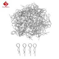 Sharprepublic RC Accessories 1/10 Medium RC Car/Truck/Buggy Metal Body Clips - 100 Pieces 100pcs-Sil