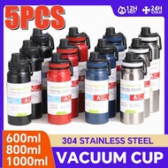 5pcs Stainles aqua flask tumbler Portable 2 in 1 Tumbler hot cold 1 liter tumbler water bottle