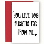 1pc Funny Friendship Greeting Card To Express Your Thoughts From Afar (With Envelope) Humorous Text