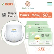 Endebao Baby Diaper Pants XXXXXLfor Baby Sale 60pcs Pull Ups Disposable Diapers 5XL Size(20-35kg)
