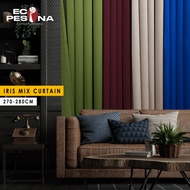 ecopesona - Iris Hook/Eyelet Mix Langsir Blackout Curtain (270cm-280cm)