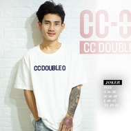 เสื้อยืดแขนสั้นงานปักนูน-งานป้ายห้อยCC-OO Cotton 100% (SMLXL)