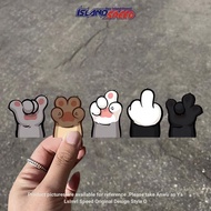 Cute Fat Cat Paw Car Sticker Creative Cartoon Kitten Paw Window Side Decoration Sticker